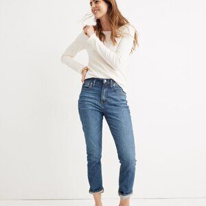 Madewell High-Rise Slim Boyfriend Jeans - Evangeline Wash - Size 28